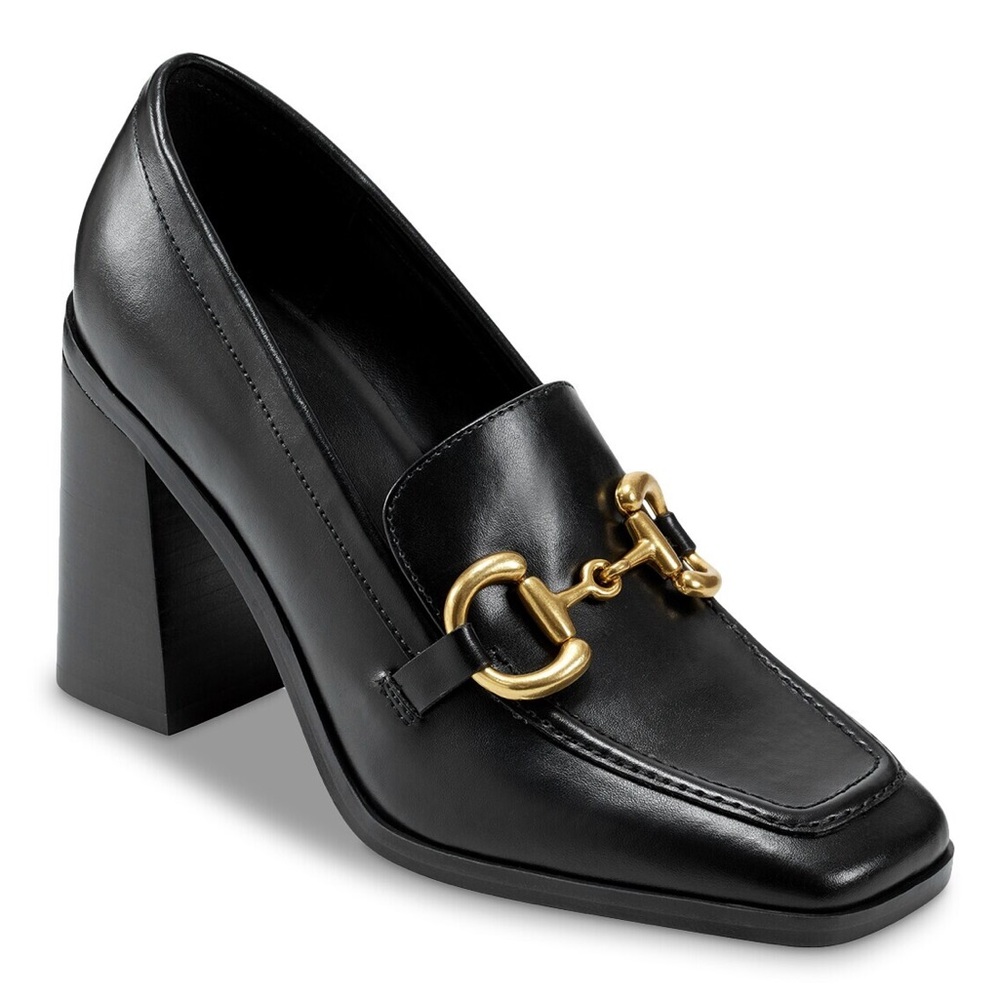 Marc Fisher Harlae Square Toe Block Heel Loafer